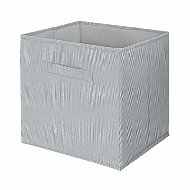 Compactor Faltbare Aufbewahrungsbox BOSTON für Regal und Bücherregal, 31 × 31 × 31 cm, grau - Aufbewahrungsbox