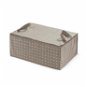 Compactor Textilaufbewahrungsbox für Bettdecke Rivoli 70 × 50 × 30 cm, braun - Aufbewahrungsbox