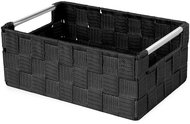 Compactor Storage basket with metal handles Stan, woven webbing, black S - Storage Box