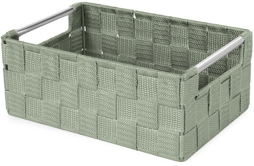 Compactor Storage basket with metal handles Tent, woven webbing, green S - Storage Box - Main image