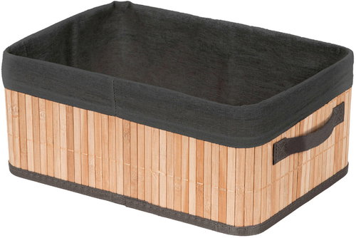 Compactor Storage basket Bamboo, 13 l, natural bamboo, black XXL - Storage Basket - Main image