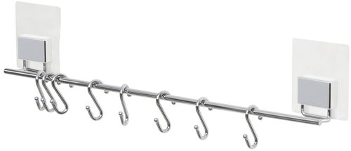 Compactor Bestlock Magic Self-adhesive hanging kitchen bar, without drilling, 8 hooks - Kitchen Holder - Main image