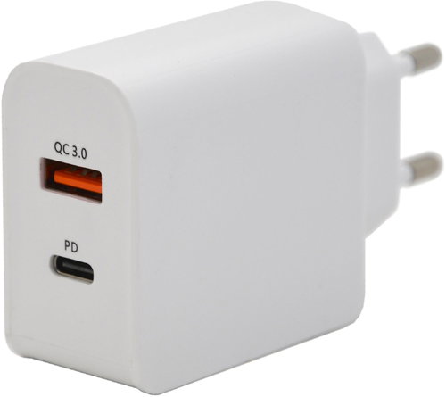 COMPASS Zástrčka QUICK CHARGE 3.0 230V USB-A / USB-C 18W - Napájecí adaptér - Main image