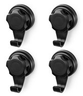 COMPACTOR Bestlock Black Bathroom hooks, with suction cups, without drilling, load capacity up to 6  - Hooks