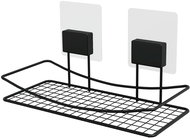 COMPACTOR Self-adhesive bathroom shelf, black - Shelf