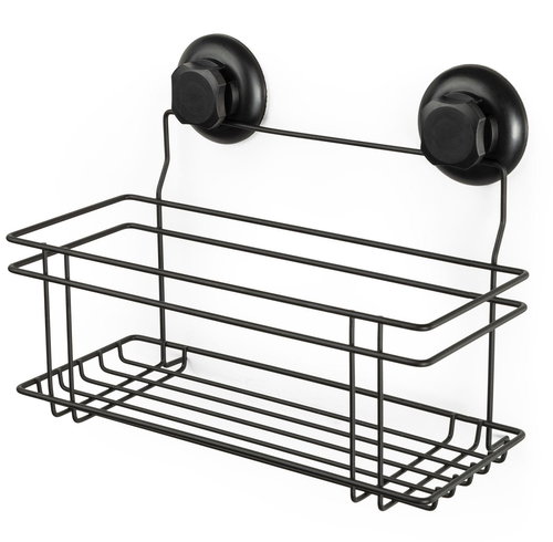 COMPACTOR Large wall shelf without drilling, black - Shelf - Main image
