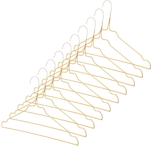 COMPACTOR Set 10 ks kovových ramínek, zlaté, 40 × 23 cm - Hanger - Main image