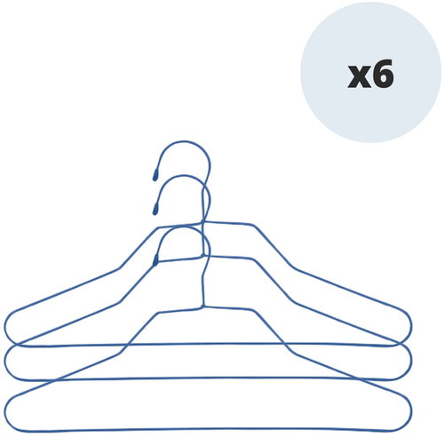 MSV Sada 6 ks ramínek, kov potažený plastem - Hanger - Main image