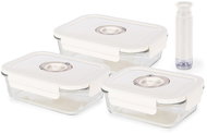 COMPACTOR 3 piece set of Aspifresh glass vacuum jars with Compactor pump - Food Container Set