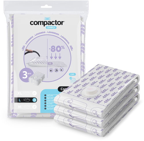 Compactor Set of vacuum bags Compress L 100 l, lavender scented, 3 pcs - Vacuum Bag - Main image