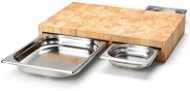 Continenta Cutting board with 3 drawers, rubberwood, 50x32,5x8,5 cm - Chopping Board