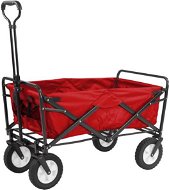 MEISTER Skladací ručný vozík, červený, max. nosnosť 68 kg - Vozík