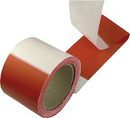 CONNEX PE fóliová páska 80 mm × 50 m, červená/bílá - Safety Tape