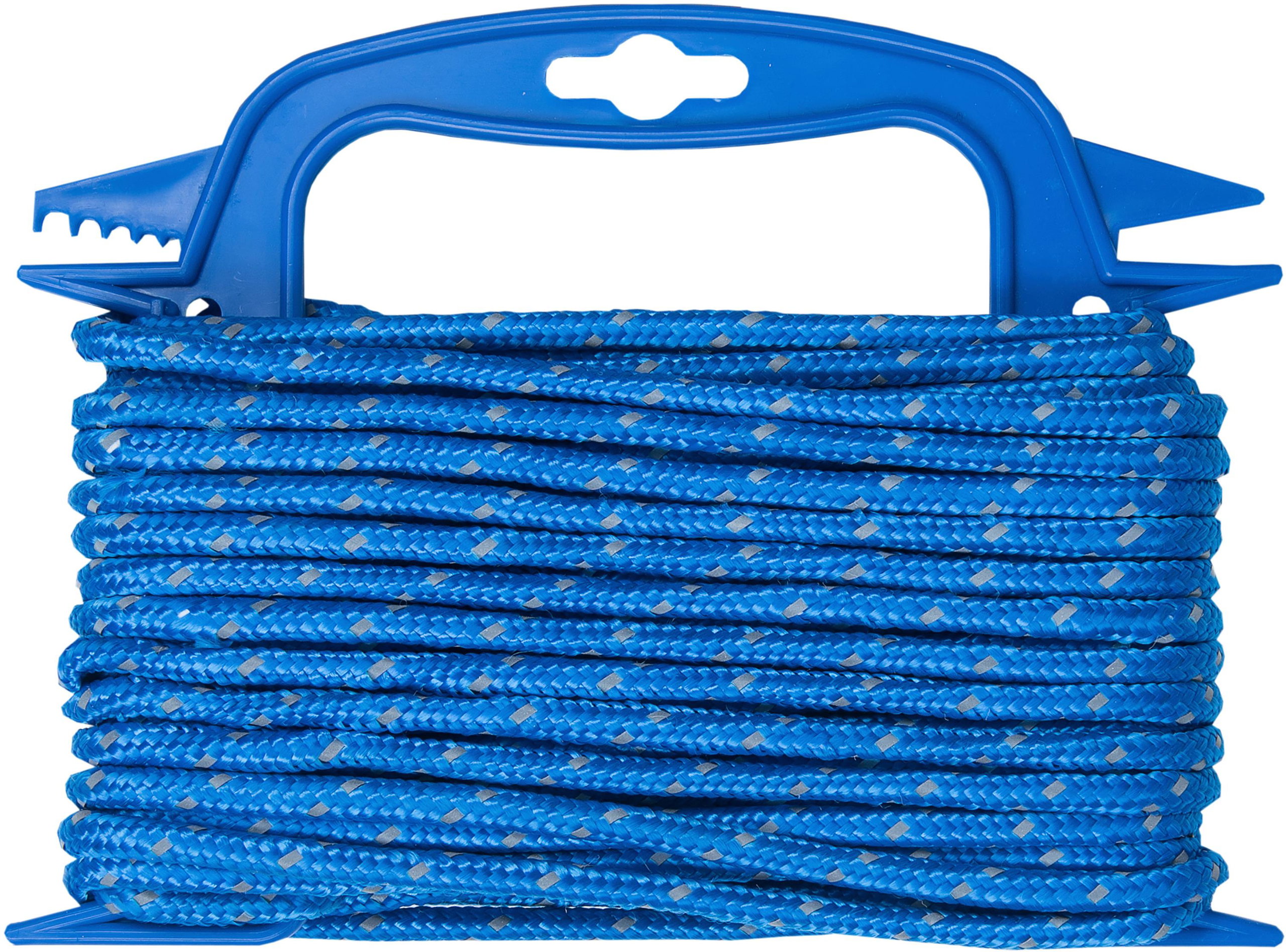 CONNEX PP fonott kötél, 16 szál, 4 mm × 20 m, fényvisszaverő kék színű, csévélt