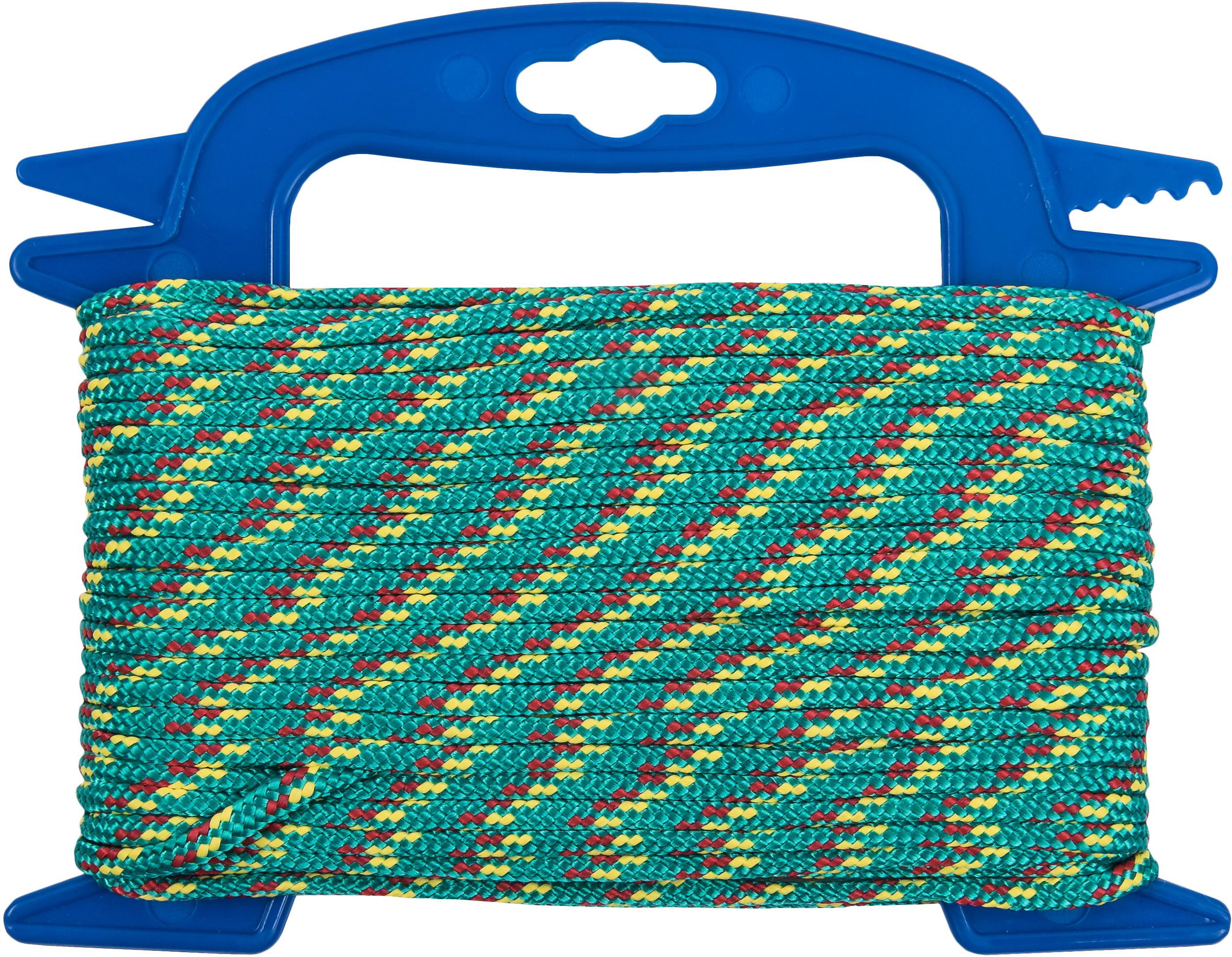 CONNEX PP fonott kötél 16 szál, 4 mm × 20 m, zöld/piros /sárga, csévélt