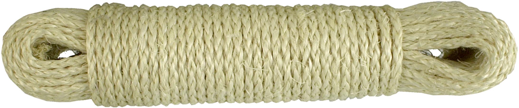 CONNEX Szizál tekercselt kötél, 5 mm × 30 m, természetes színű