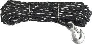 CONNEX PP stáčené víceúčelové lano 3pramenné, 14 mm × 10 m, bílá/černá, hák - Rope