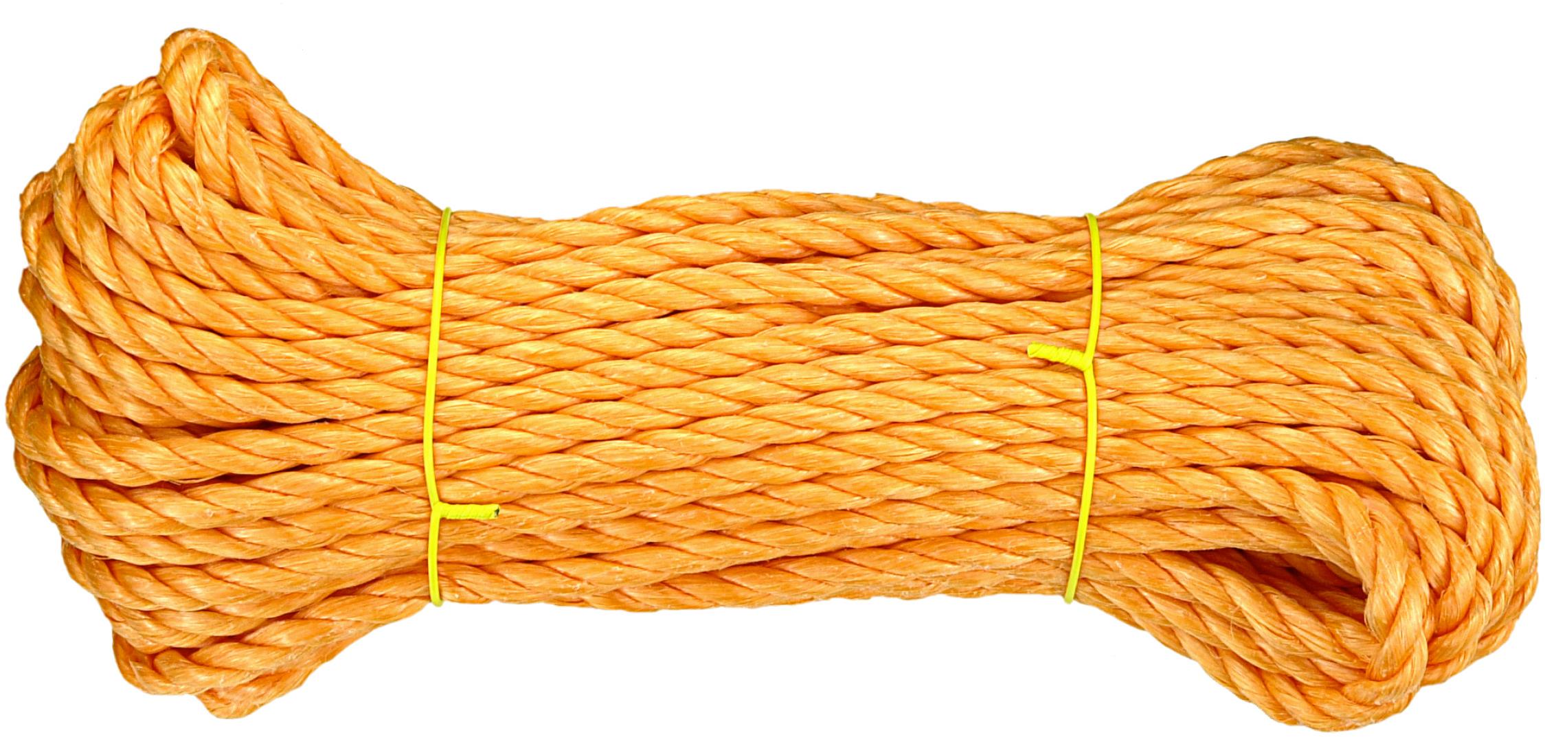 CONNEX PP sodrott többcélú kötél 3 szál, 8 mm × 30 m, narancssárga