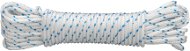 CONNEX PES pletené lano 16-pramenné, 8 mm × 10 m, biela/modrá - Lano
