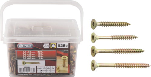 CONNEX UNI-screws TX (4 sizes), 625 pcs - Self-Tapping Screws - Main image