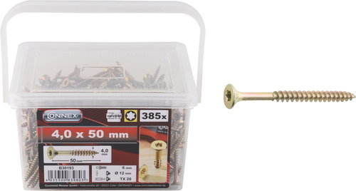 CONNEX UNI-csavar TX 4,0x50 mm, 385 db - Önmetsző csavar - Fő fotó
