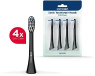 Toothbrush Replacement Head CONCEPT ZK0053 Replacement heads for toothbrushes PERFECT SMILE ZK500x, Soft Clean, 4 pcs, black - Náhradní hlavice k zubnímu kartáčku
