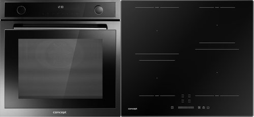 CONCEPT ETV8260ds TITANIA + CONCEPT IDV4560bf - Oven & Cooktop Set - Main image
