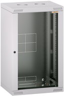 Conteg RQN-18-60/45 - 19" wall-mounted rack 18U, 572 × 450 mm, grey - Data Cabinet