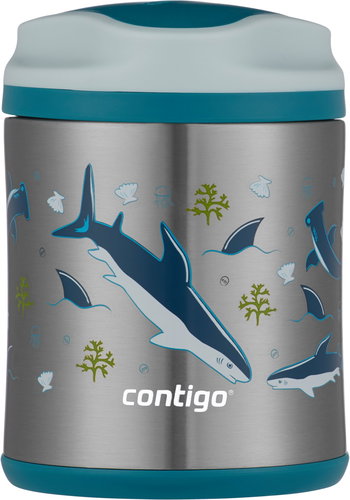 Contigo Kids Food Jar threaded thermos 300 ml sharks - Children's Thermos - Main image