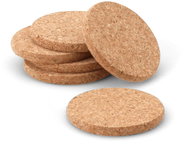 Continenta Glass coasters, 6 pcs, cork - Coaster