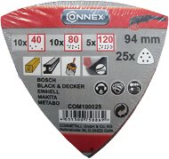 CONNEX Delta csiszolópapír-készlet 94 mm, 25 db - Csiszolópapír