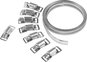 Hose Clip WERKZEYT Universal hose clamp, 12.7 mm × 3 m, 8 clamps - Hadicové spony