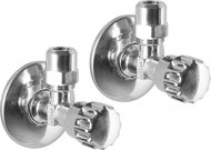 CORNAT Corner valve set 1/2", chrome, 2 pcs - Kit