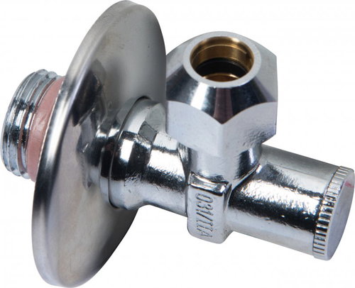 CORNAT Corner valve 1/2", chrome, short - Corner Valve - Main image