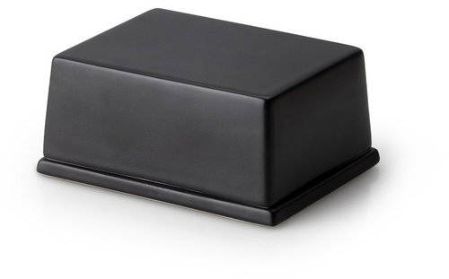 Continenta Butter Dish 250g, Ceramic, 12 × 10 × 6cm, Black - Storage Jar - Main image