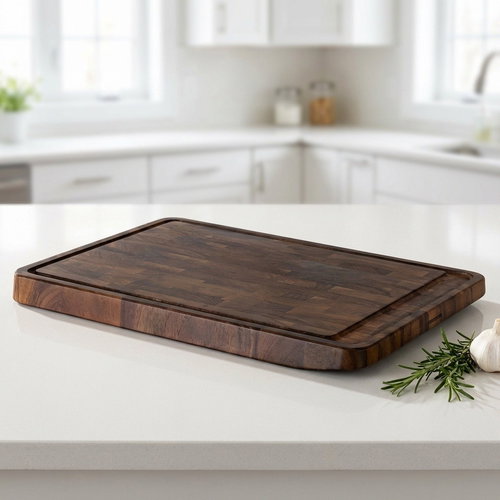 Continenta Cutting board with drain I, walnut Endgrain - Cutting Board - Main image