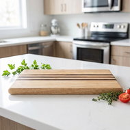 Continenta Cutting board with stripes 30 cm - Cutting Board