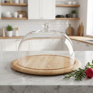 Continenta Chopping board with lid 33 cm round - Cutting Board