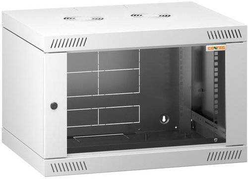 Conteg RQN-06-60/45 - 19" wall-mounted 6U rack, 572 × 450 mm, grey - Data Cabinet - Main image