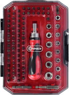 CONNEX Set of nuts and bits with ratchet screwdriver, 89 pieces - Bit Set