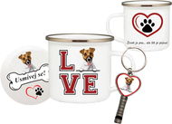 Coolkousky Set plecháček, podtácek, přívěšek Jack Russell teriér - Hrnek