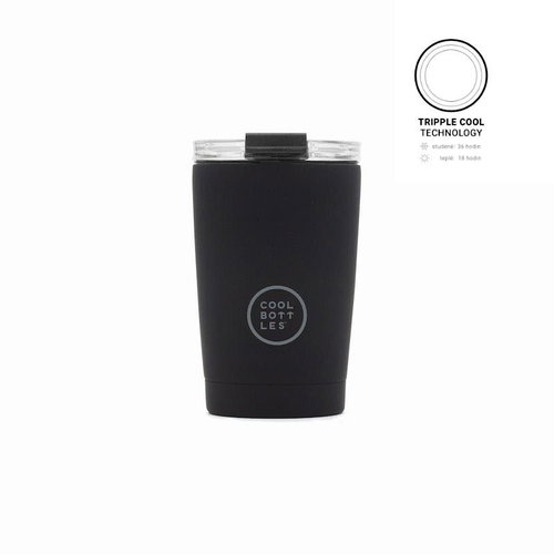 Cool Bottles Stainless steel thermo mug Mono Black 330 ml - Thermal Mug - Main image
