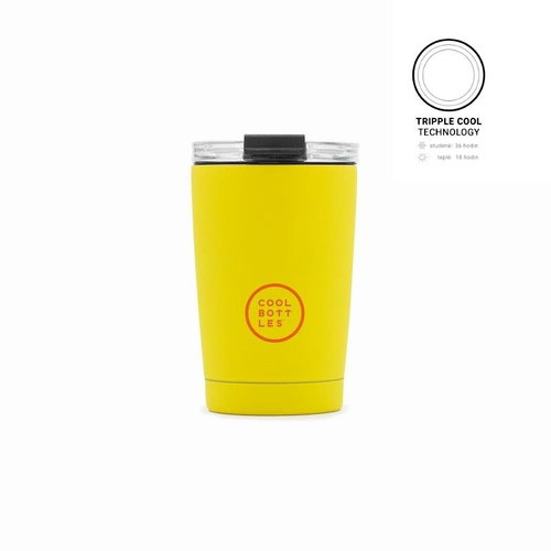 Cool Bottles Stainless steel thermo mug Vivid Yellow 330 ml - Thermal Mug - Main image