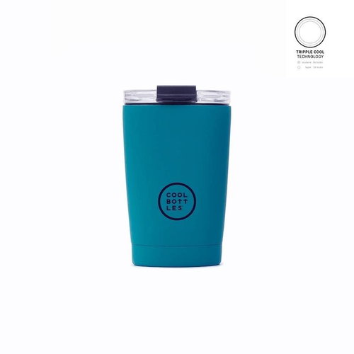 Cool Bottles Stainless steel thermo mug Vivid Turquoise 330 ml - Thermal Mug - Main image