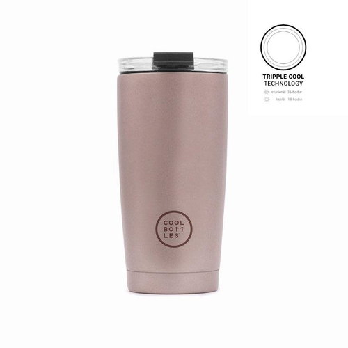 Cool Bottles Stainless steel thermo mug Metallic Rose triple layer 550 ml - Thermal Mug - Main image