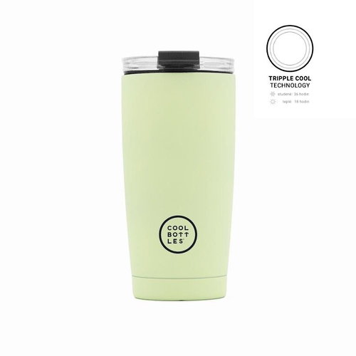 Cool Bottles Stainless steel thermo mug Pastel Green triple layer 550 ml - Thermal Mug - Main image