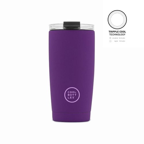 Cool Bottles Stainless steel thermo mug Vivid Violet triple layer 550 ml - Thermal Mug - Main image