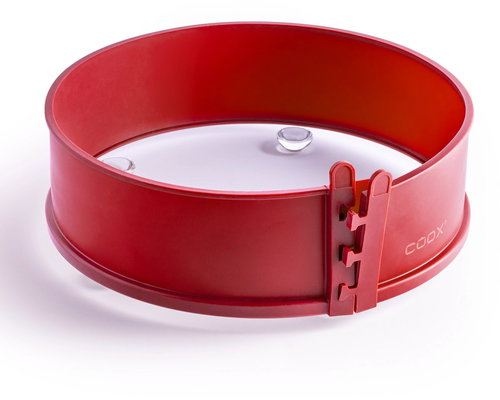 COOX Spring mould diameter 26 cm with glass base and feet, red - Baking Mould - Main image