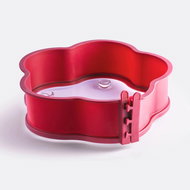 COOX Forma Spring Flower průměr 26 cm se skleněnou základnou a nožičkami, červená - Baking Mould