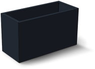 CORGARDEN Tall Zahradní květináč vysoký 40 × 90 × 50 cm, nerezový, antracit - Flower Pot